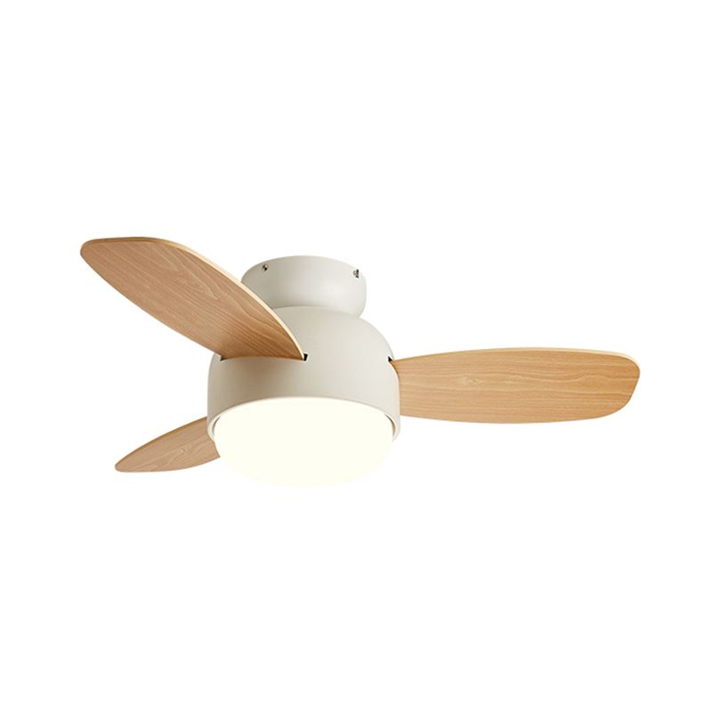 Metal Fan Shape Ceiling Fans Kid Style 1 Light Flush Ceiling Fan