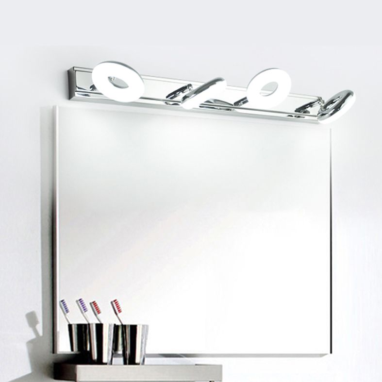 Modern Simple Mirror Lamp Farmant roestvrij staal verstelbare make -up spiegellicht voor badkamer