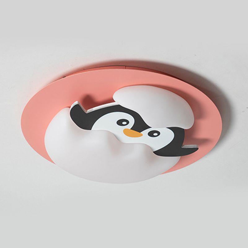 Children Ceiling Mount Light Cartoon Ceiling Lamp with Plastic Shade for Bedroom