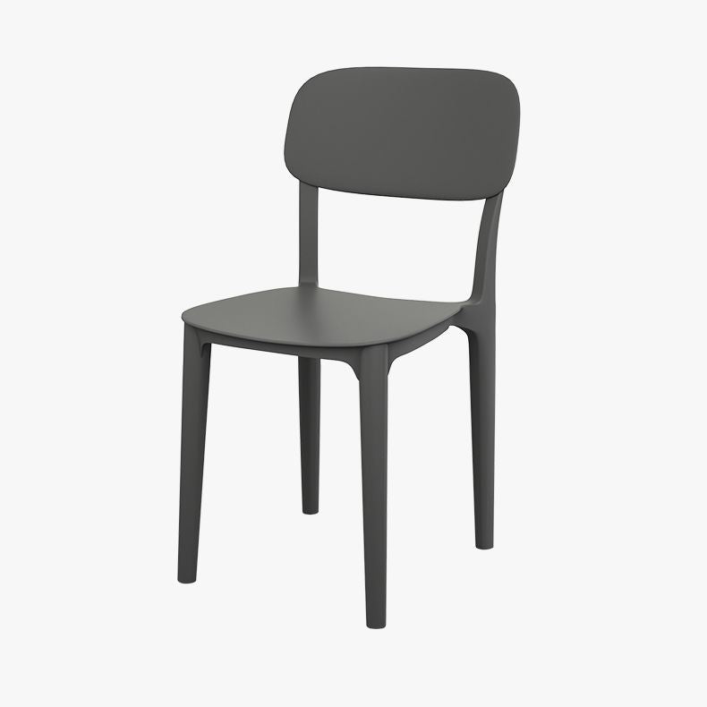 Plastic Dining Chair Modern Kitchen Side Chair 17'' Wide Open Back Dining Side Chair