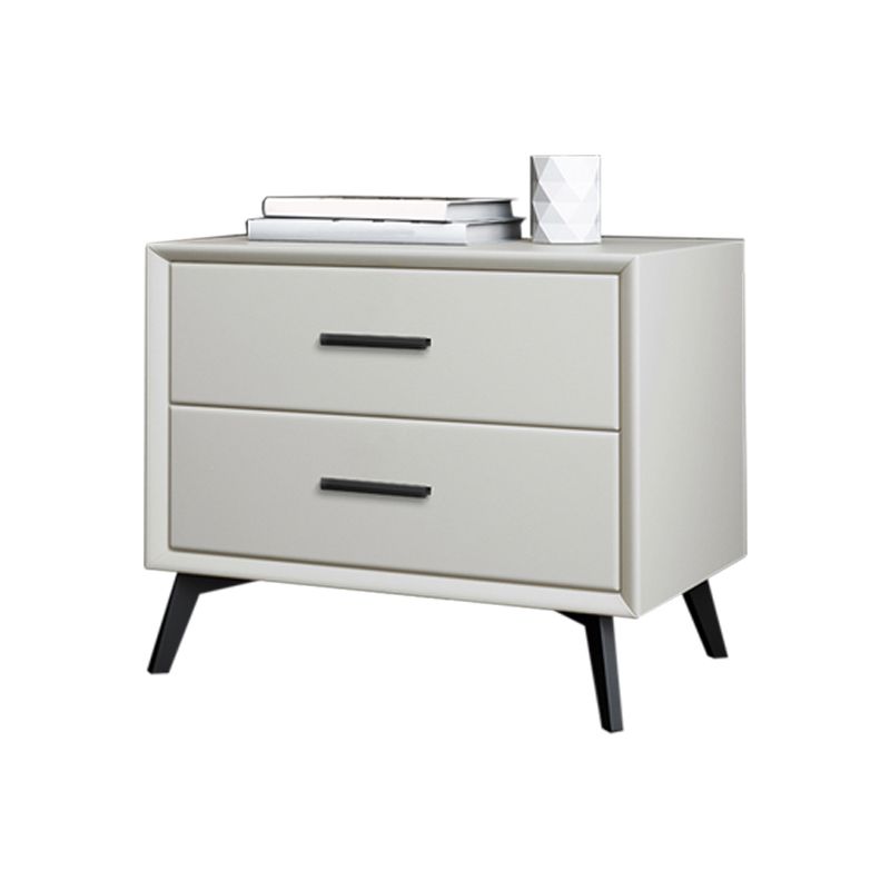 Modern Bedside Cabinet Solid Wood Night Table with 2 Drawers