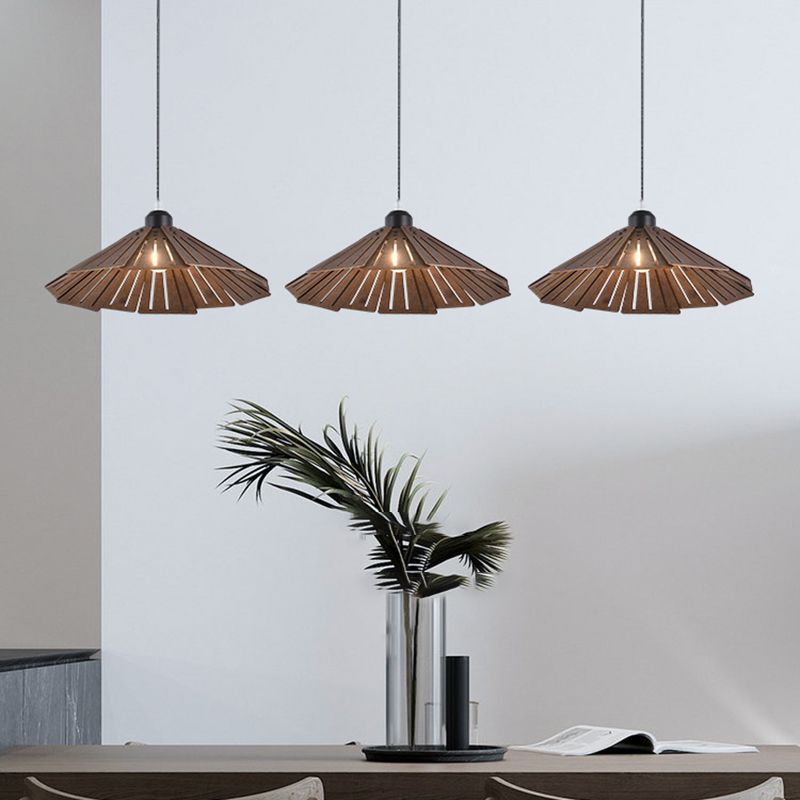 Wood Hanging Pendant Light Modern Style Suspension Pendant Light