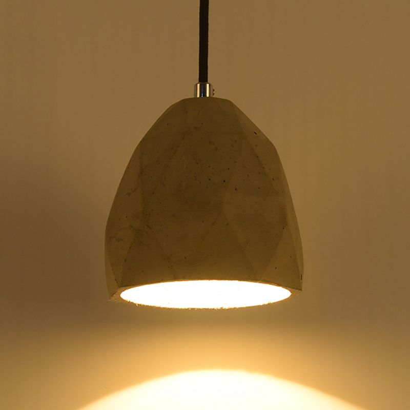 1-bulb cement hanglamp verlichting industriële stijl grijze koepel restaurant hangende lampkit