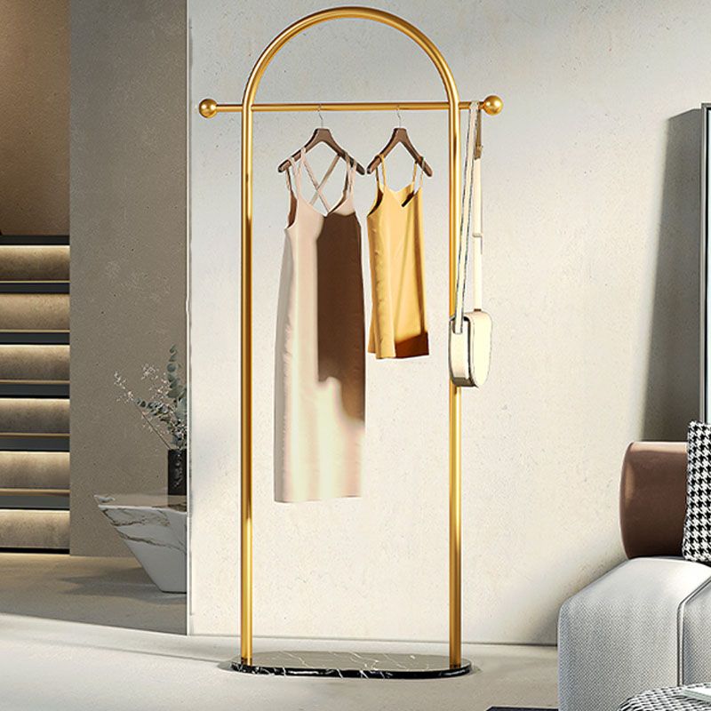 Basic Metal Coat Hanger Marble Bottom Hooks Coat Rack for Living Room