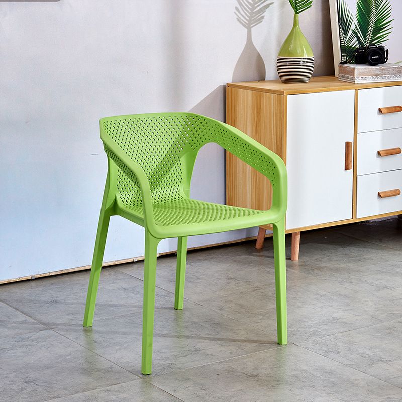 Plastic Scandinavian Arm Chair Kitchen Dining Room Cross Back Chair