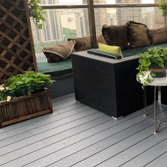 Rectangle Nailed Deck Plank Outdoor Patio Composite Flooring Plank