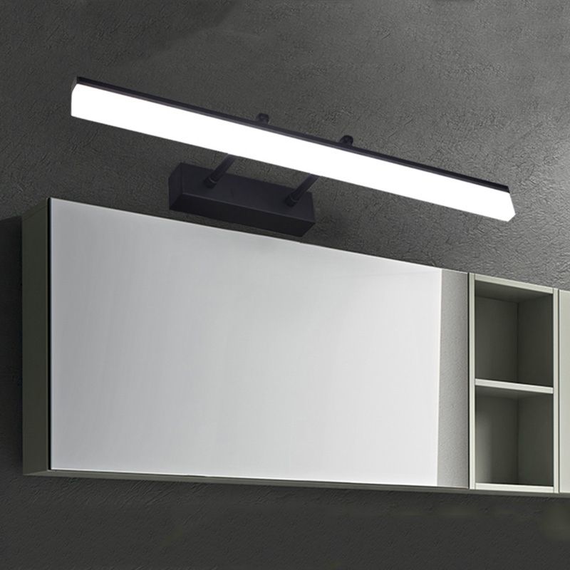 Luce da parete da bagno dritto Light Alluminio LED LED Nordic Sconce Lighting in nero