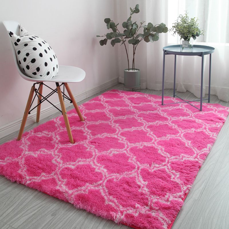 Tapis d'intérieur moderne moderne Multi-couleur quatrefoil motif de motif de tapis sans glissement de compagnie de compagnie lavable pour animaux de compagnie pour la décoration intérieure