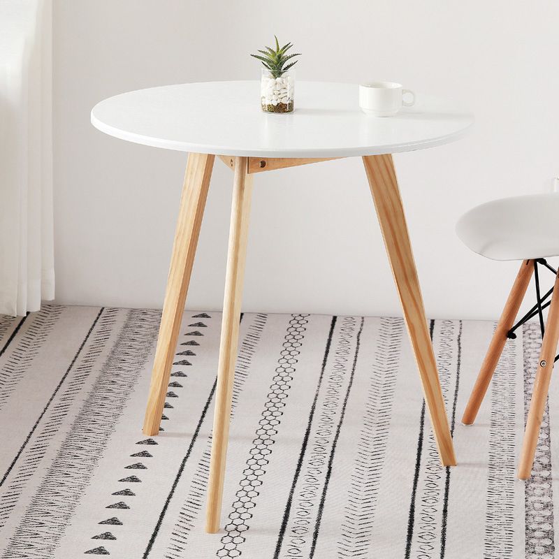 3 Legs End Table Natural/black/white Round Wood Side End Table