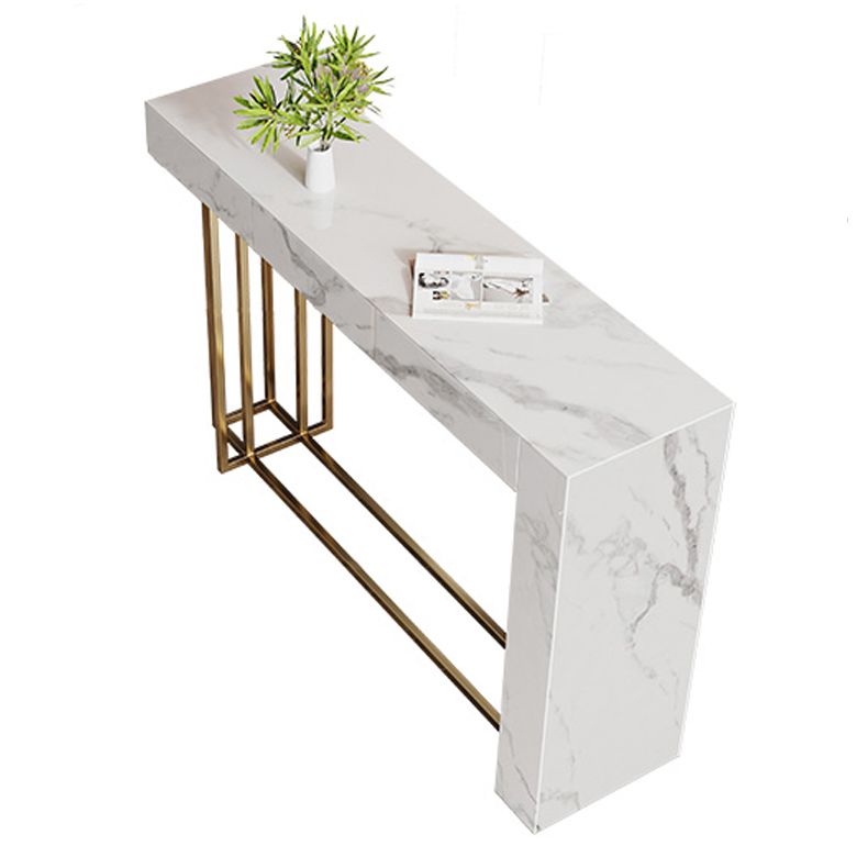 Nordic Rectangle Bar Counter Table Sintered Stone Dining Table for Kitchen