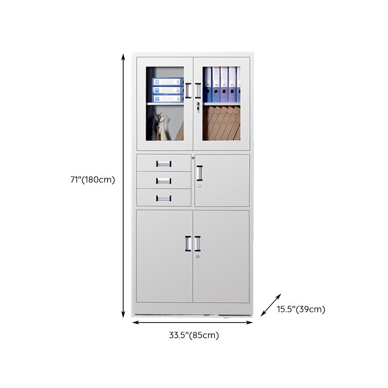 Contemporary Glass Storage File Cabinet Shelves Locking File Cabinet