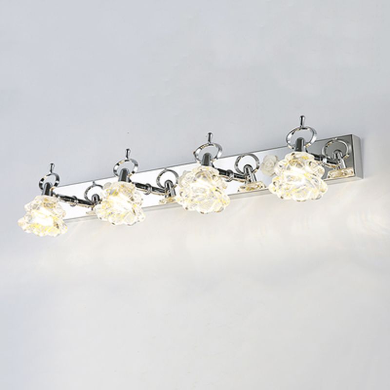 Modern Style Flower Shape Sconce Lamp Glass Wall Lights for Bathroom