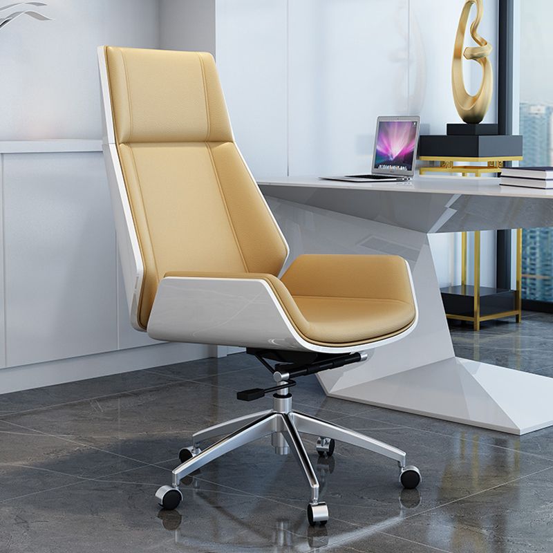 Middle/High Back Office Chair With Sponge Leather Seat with Adjustable Height Office Chair