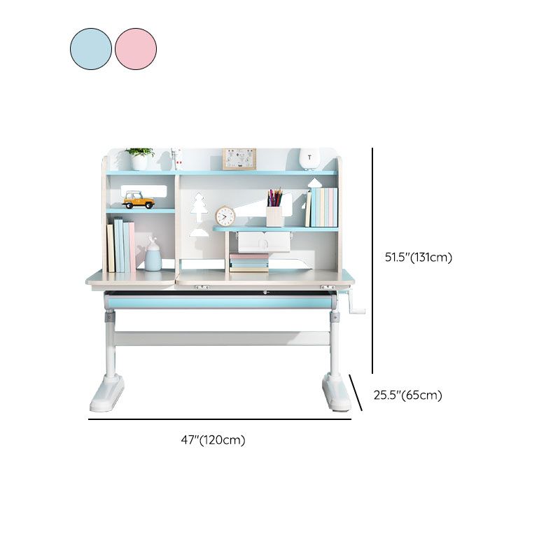 Adjustable Writing Desk Solid Wood Study Desk with Storage Drawer