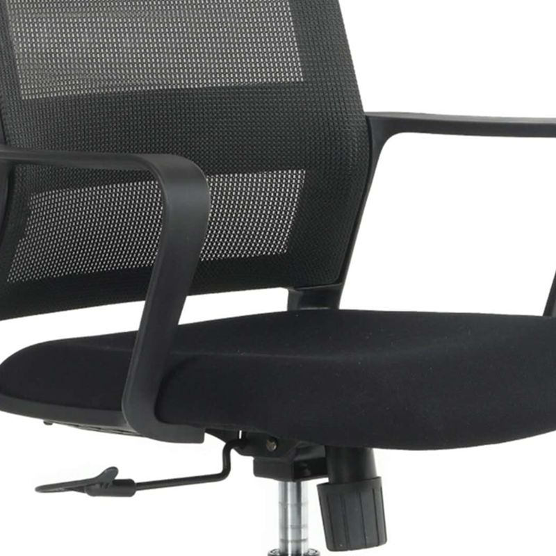 Modern Fixed Arms Office Chair Nylon Height-adjustable Desk Chair