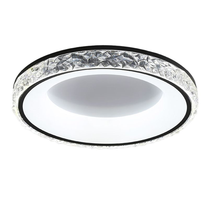 Modern LED Ceiling Light White/Black Flush Mount Lighting for Foyer