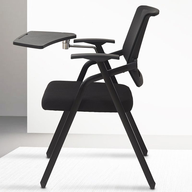 Modern Arms Included Conference Chair Black Mesh-back Chair for Office