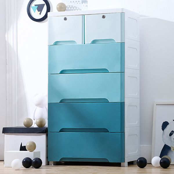 Modern Chest Dressers Plastic Kids Nightstand with 5/6 Drawers