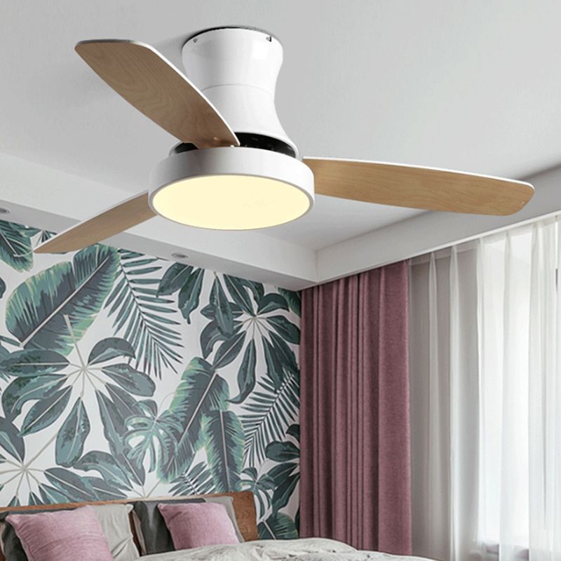 Contemporary Ceiling Fan Light Fixture Colorful LED Ceiling Lamp for Bedroom