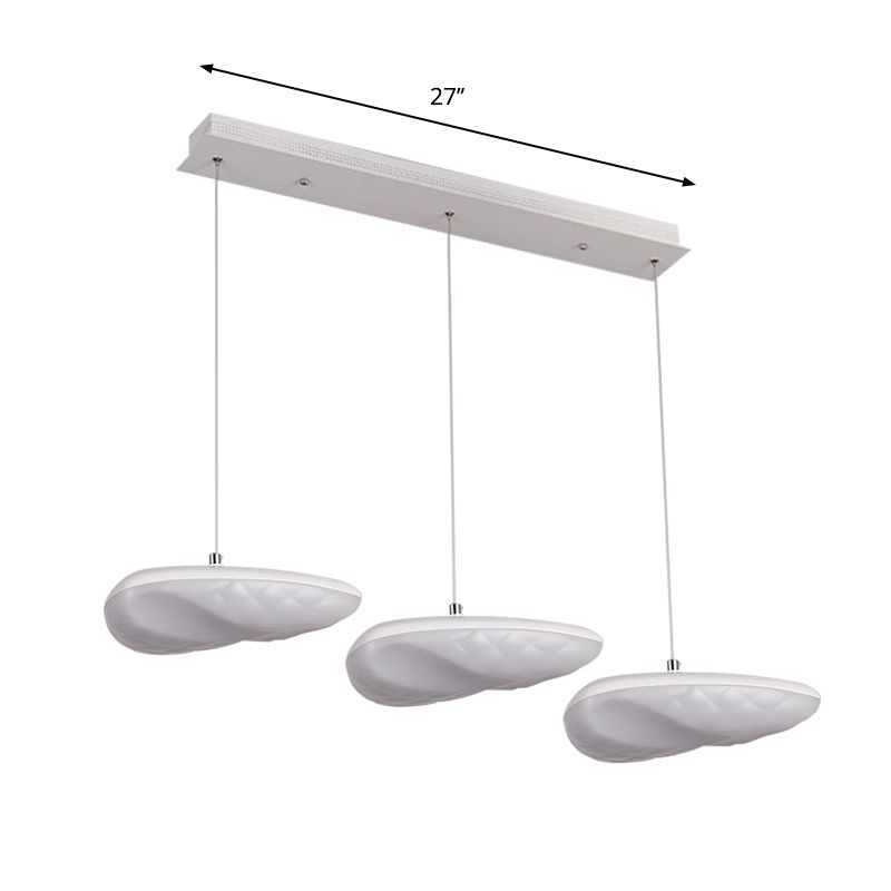 Éclairage à la baisse géométrique blanche Simplicité 3/7 têtes LED Metal Hanging Light Kit avec canopée ronde / linéaire