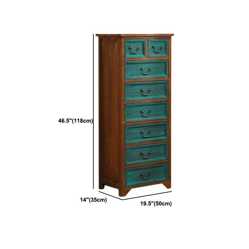 Traditional Solid Wood Storage Chest Vertical Bedroom Dresser