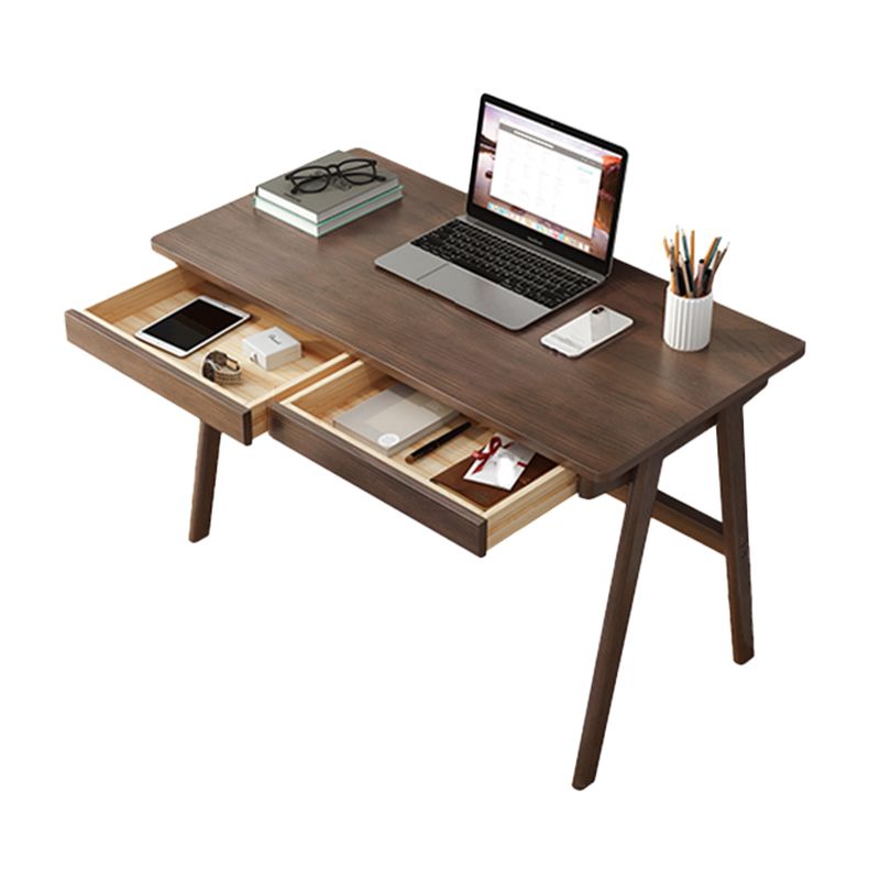 Modern Solid Wood Desk with Chair Study Desk Home Desk with Drawer Student Table