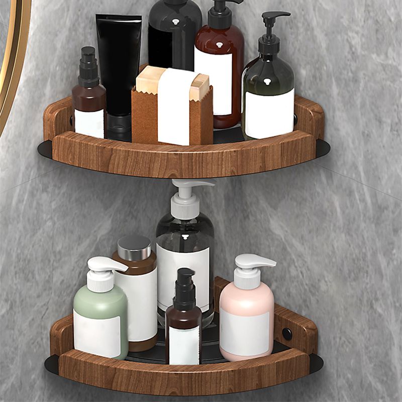 Metal and Wood Bathroom Accessory as Individual or as a Set without Punching