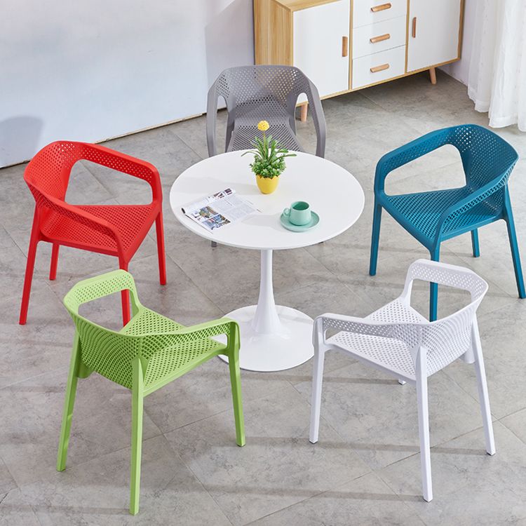 Plastic Scandinavian Arm Chair Kitchen Dining Room Cross Back Chair