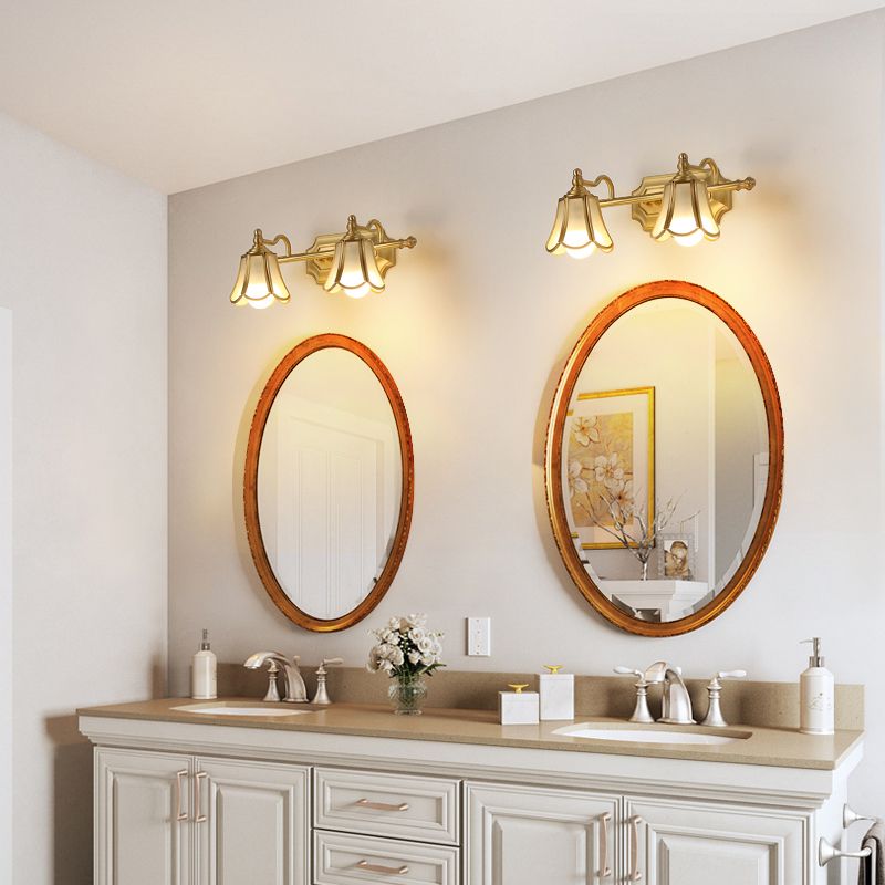 Wall Sconce Lighting Simple Glass Wall Lighting Fixture for Bathroom