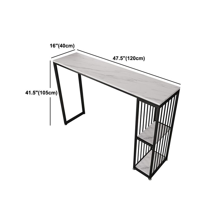 Modern Simple Counter Table 42-inch Height Artificial Marble Top Bar Table