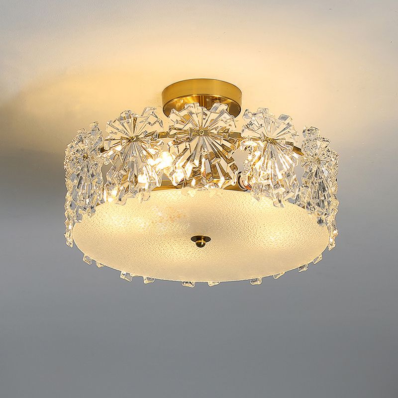 Modern Style Ceiling Light Creative Glass Flush Mount Light Fixture