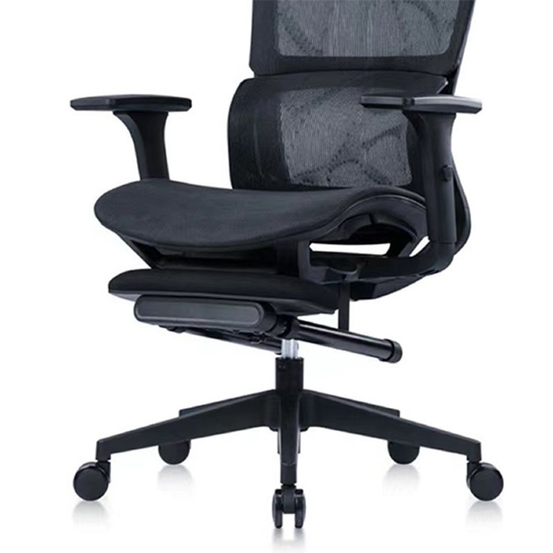 Modern Desk Chair Mesh Computer Chair in Black/Gray High-Back Chair with Wheels