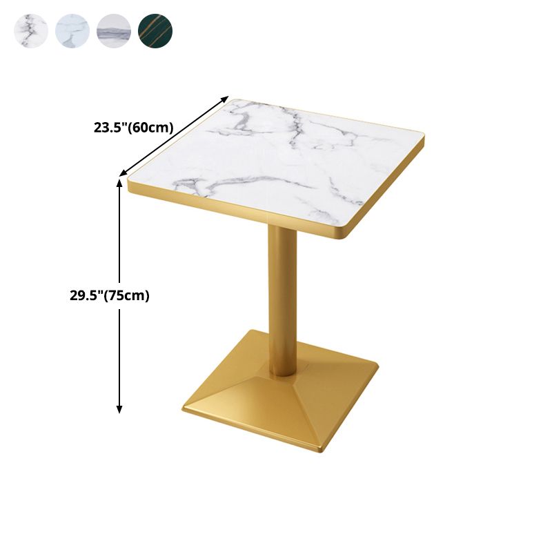 Mesa de madera fabricada con mesa de lujo tradicional de metal con base de pedestal