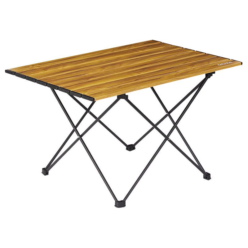 Metal Rectangle Camping Table Industrial Brown/Black Folding Table