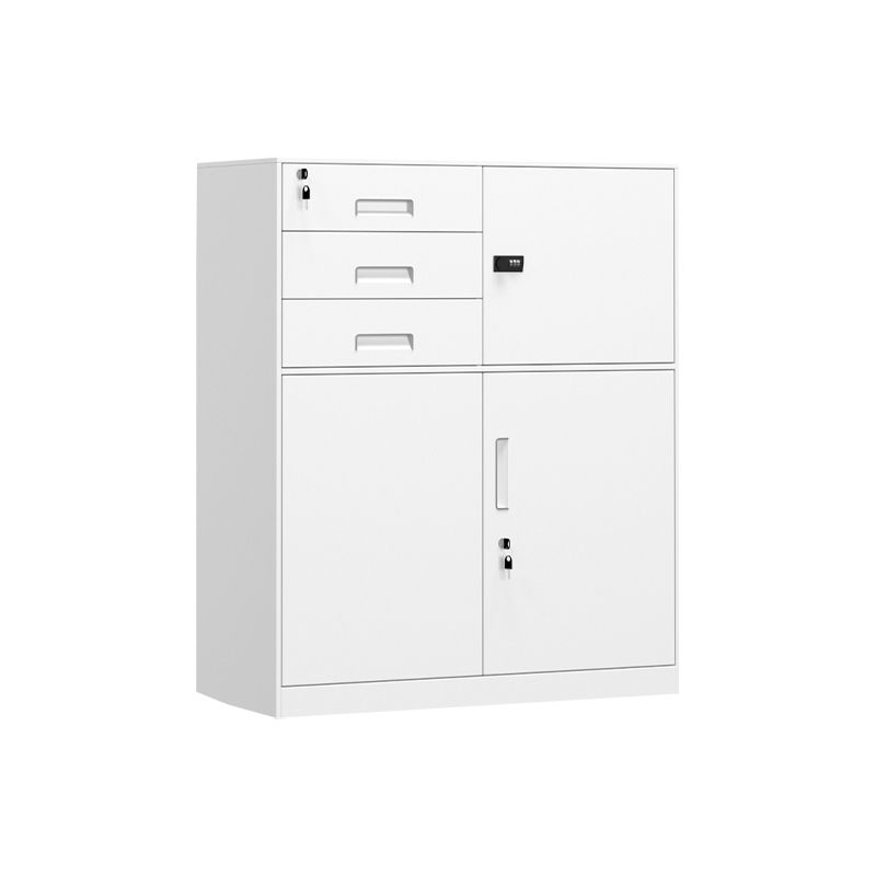 Vertical Filing Cabinet Contemporary Steel Fire-Resistant File Cabinet for Home or Office