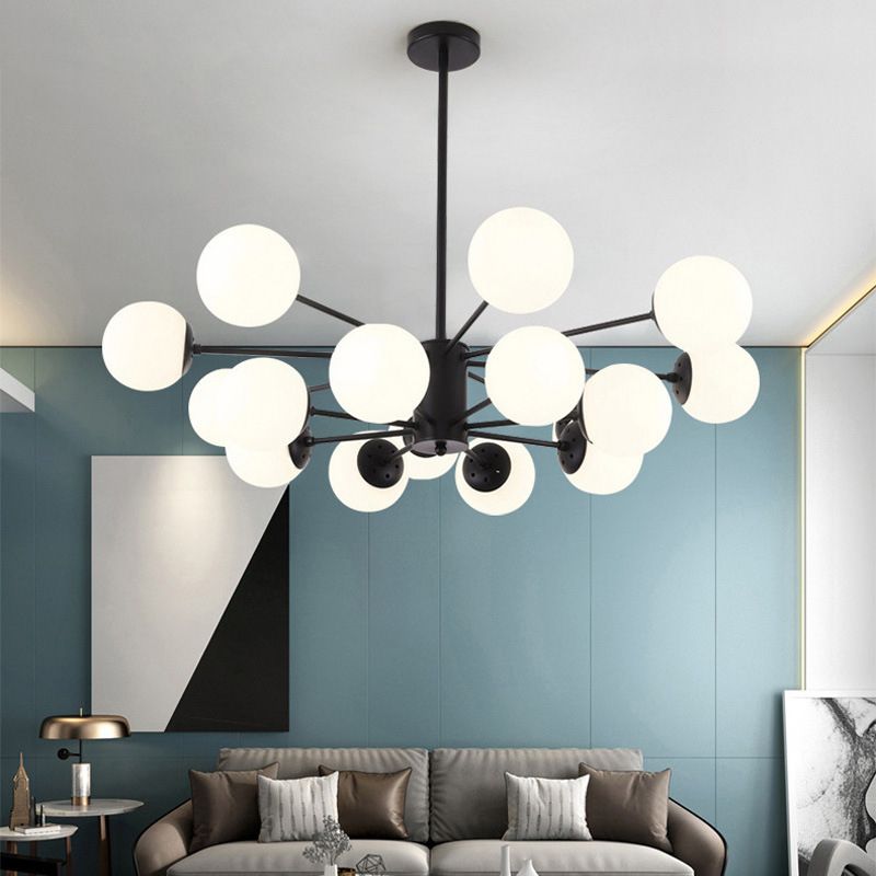 Chandelier de nuance en verre moderne Globe Pendeur de lustre multicer