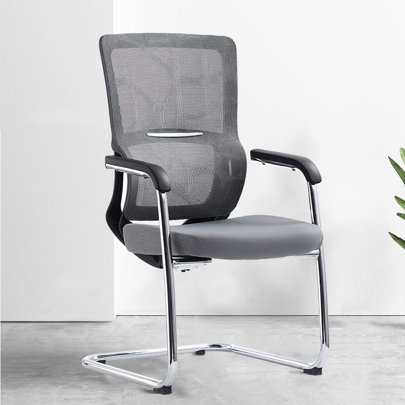 Modern Mesh Office Chair Ergonomic No Distressing Fixed Arms Desk Chair