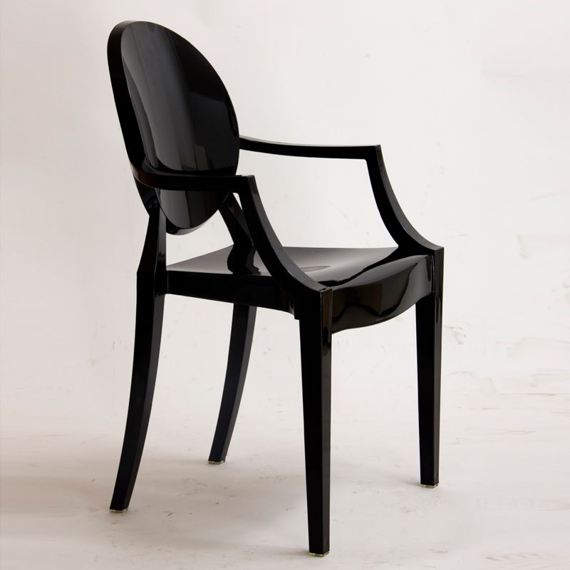 Modern Style Dining Armchair Plastic King Louis Back Arm Chair