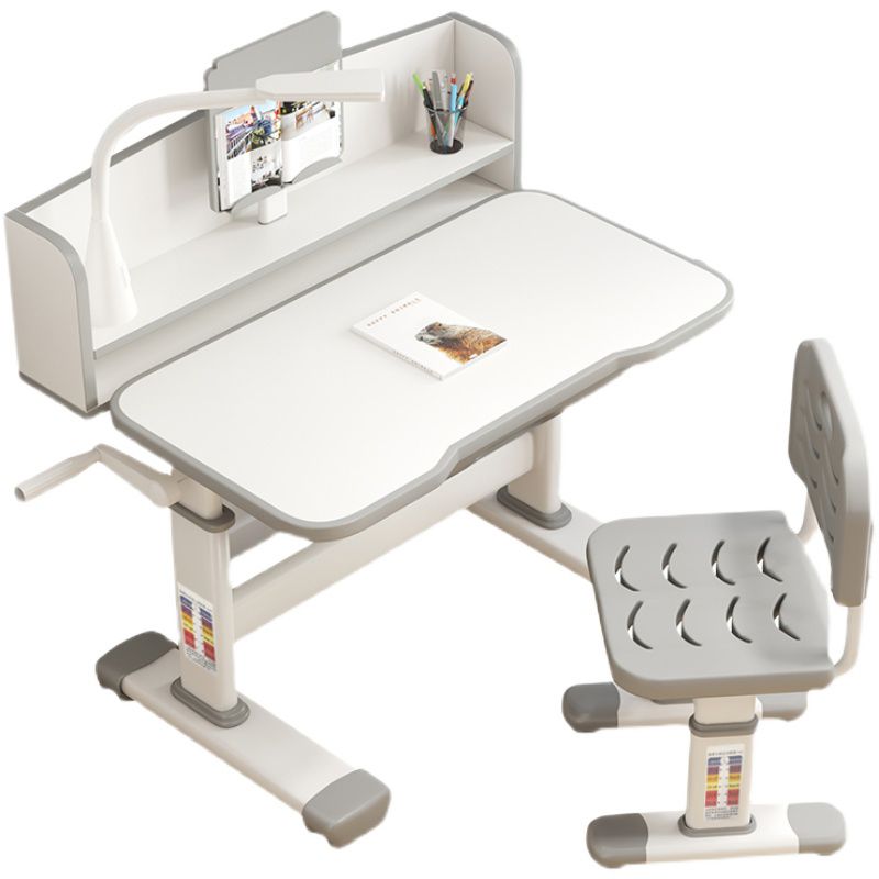 Contemporary Adjustable Children's Desk with 1 Drawer and Hand Crank