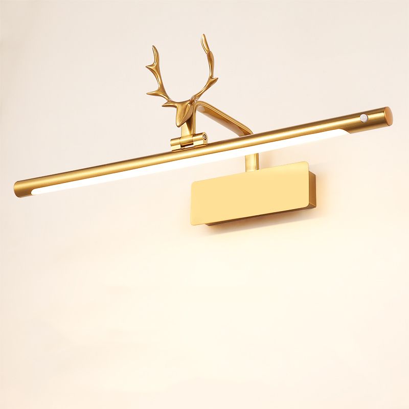 Modern Luxury Style Streamlined Wall Mounted Vanity Lights Metal Vanity Wall Light Fixtures with Antlers