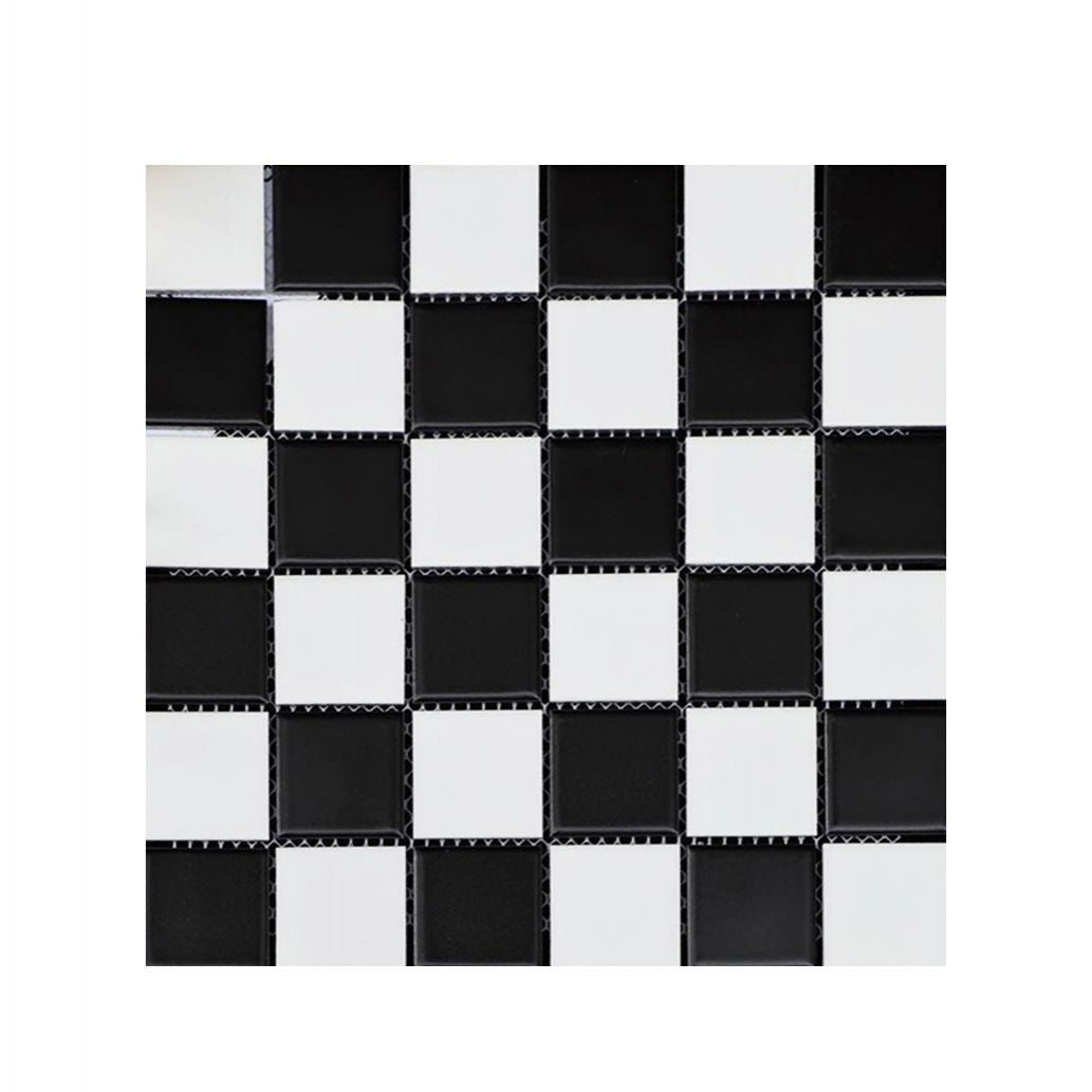 Black and White Wall Tile Mixed Material Mosaic Sheet Wall & Floor Tile