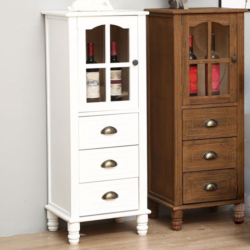 Nautical Vertical Bedroom Chest Wooden Storage Chest with Drawers