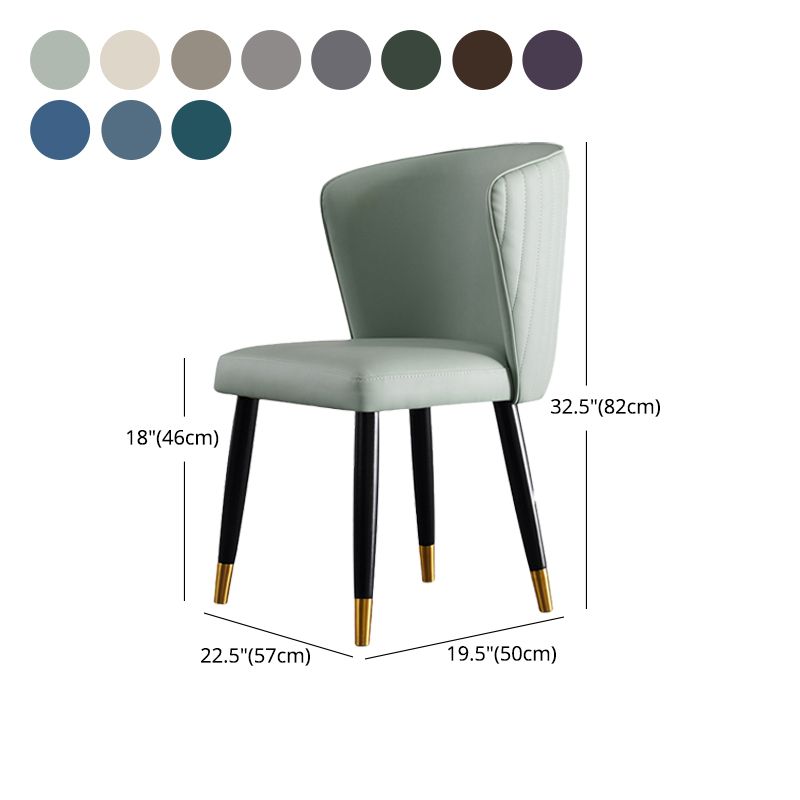 Armless Dining Chairs Nordic Kitchen Side Chairs for Dining Room