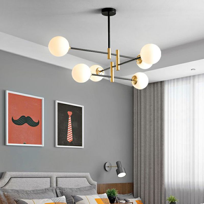 Contemporary Spherical Shape Pendant Chandeliers Glass Chandelier Lights