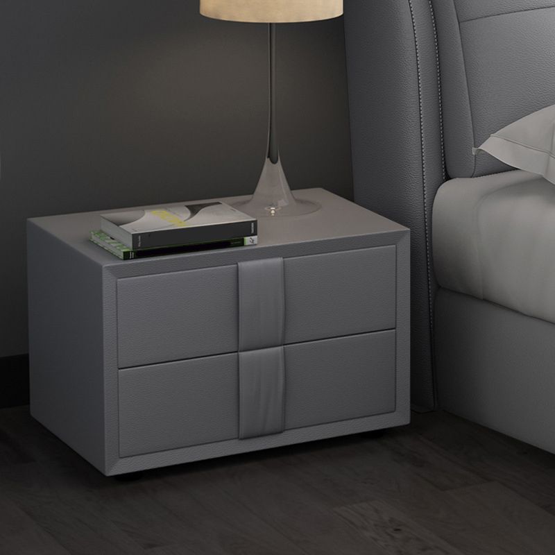 Engineered Wood Accent Table Nightstand Glam Bed Nightstand with Drawer