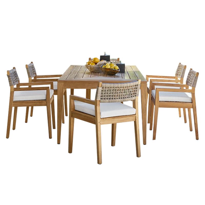 Contemporary Solid Wood Coffee Table Teak Wood Outdoor Dining Table