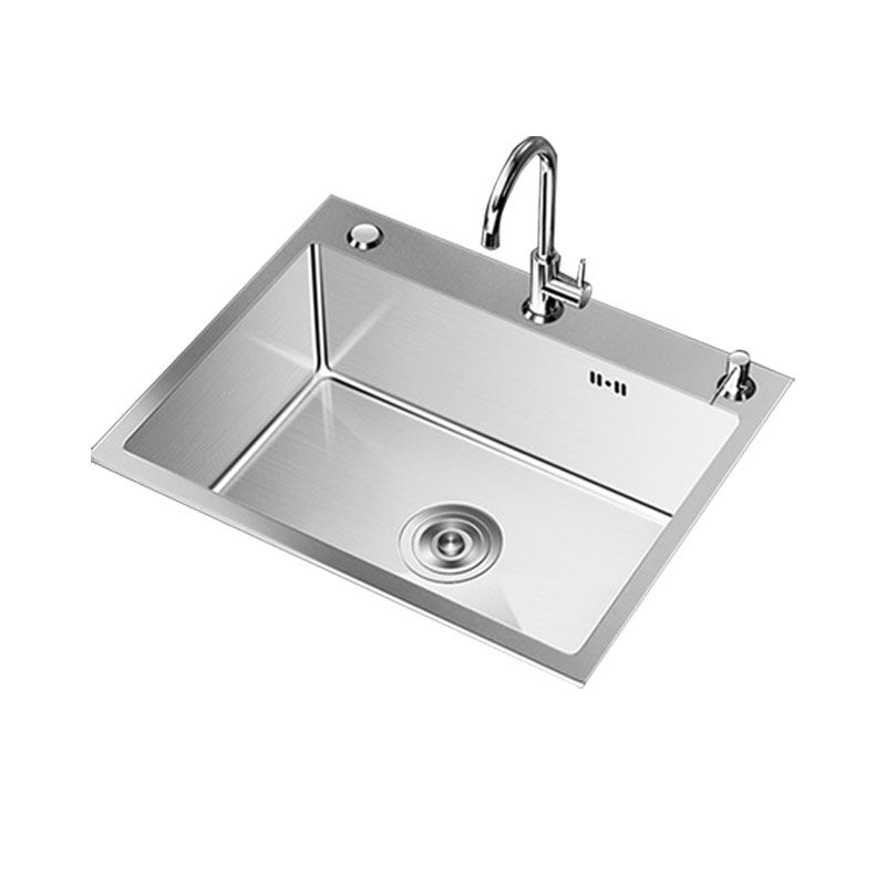 Modern Workstation Sink Stainless Steel with Drain Assembly and Faucet Kitchen Sink