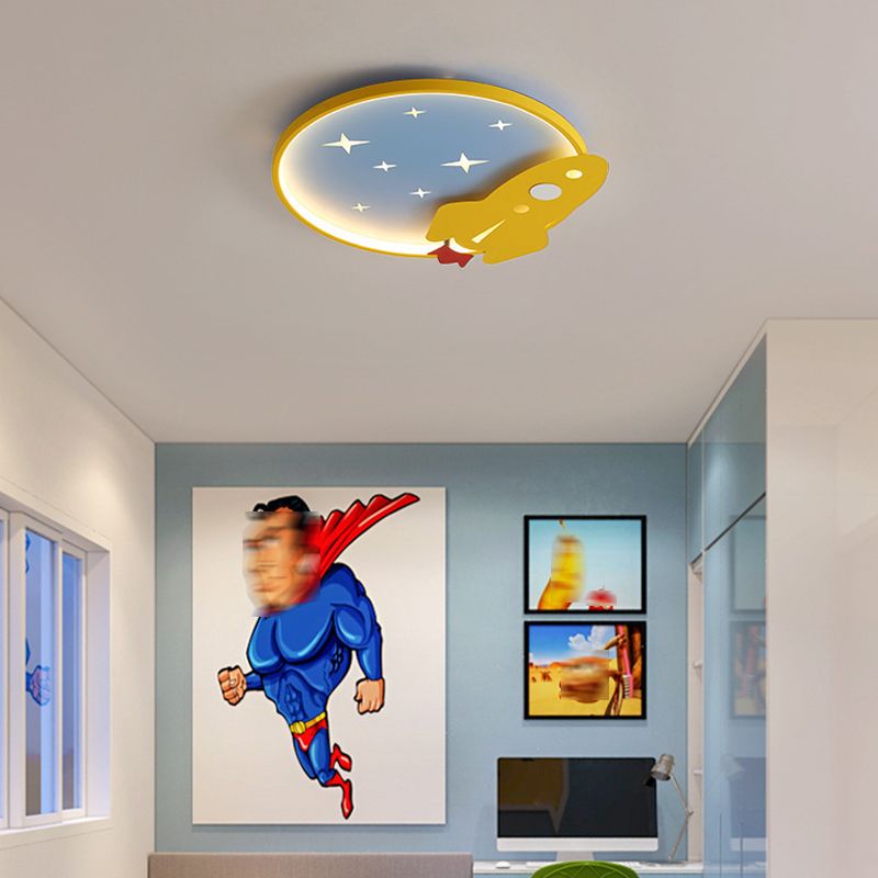 Modern Children Ceiling Mount Light LED Ceiling Light with Acrylic Shade for Kid's Room