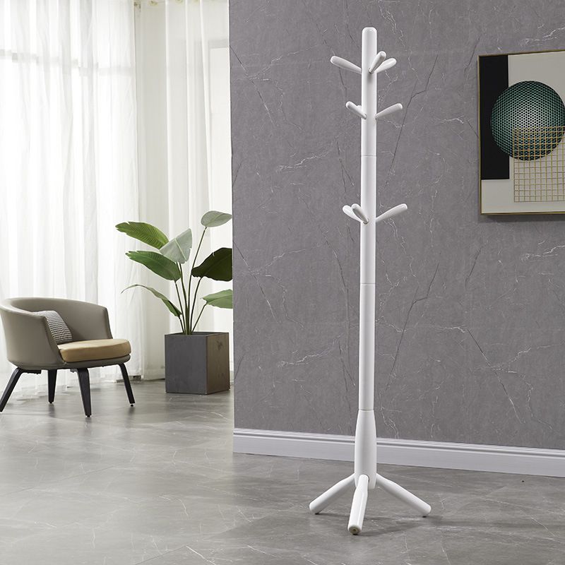 Modern Coat Rack Free Standing Solid Wood Coat Rack with Hooks Coat Hanger