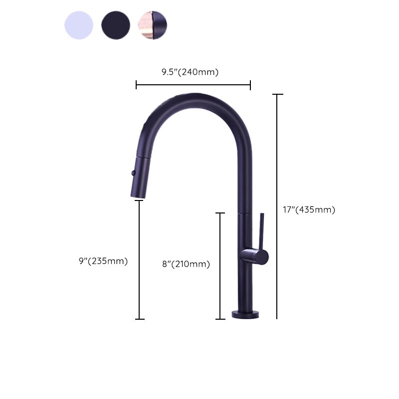 Modern Kitchen Faucet Brass Pull out Faucet with Sprayer and Magnetic Docking Pot Filler